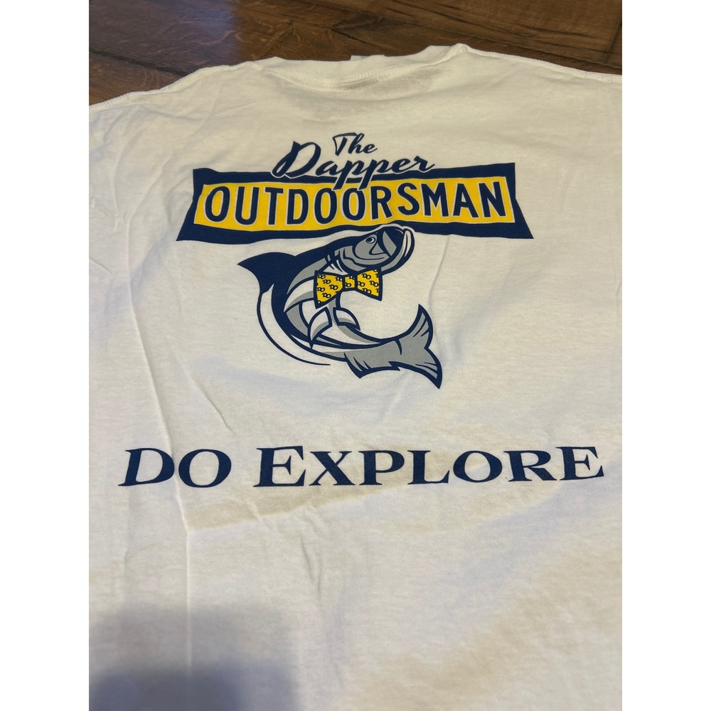 Gildan‎ Outdoorsman Graphic Tee Do Explore Fishing T-Shirt 2XL